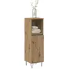 Image de Armoire De Salle De Bain Chêne Artisanal 30x30x100 Cm Vidaxl