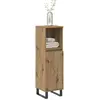 Image de Armoire De Salle De Bain Chêne Artisanal 30x30x100 Cm Vidaxl