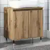 Image de Armoire De Salle De Bain Chêne Artisanal 58x33x60 Cm Vidaxl