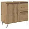 Image de Vidaxl armoire de lavabo de salle de bain chêne artisanal 65x33x60 cm