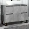 Image de vidaXL Armoire de lavabo salle de bain gris béton 80x33x60 cm placard lavabo de salle de bain meubles de salle de bain 857237