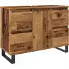 Image de Armoire De Salle De Bain Vieux Bois 80x33x60 Cm Bois Ingénierie Vidaxl