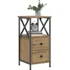 Image de Tables De Chevet 2 Pcs Chêne Artisanal Bois D'ingénierie Vidaxl