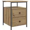 Image de Table De Chevet Chêne Artisanal 44x45x60 Cm Bois D'ingénierie Vidaxl