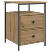 Image de Vidaxl table de chevet chêne artisanal 44x45x60 cm bois d'ingénierie