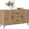 Image de Buffet Chêne Artisanal 100x36x60 Cm Bois D'ingénierie Vidaxl
