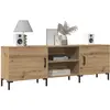 Image de Meuble Tv Chêne Artisanal 150x30x50 Cm Bois D'ingénierie Vidaxl