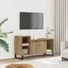 Image de Meuble Tv Chêne Artisanal 100x35x55 Cm Bois D'ingénierie Vidaxl