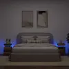 Image de Tables De Chevet Avec Led 2 Pcs Vieux Bois Bois D'ingénierie Vidaxl