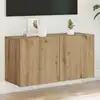 Image de Meuble Tv Mural Chêne Artisanal 80x30x41 Cm Vidaxl