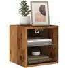 Image de Meubles Tv Muraux Et Lumières Led 2pcs Vieux Bois 30x28,5x30cm Vidaxl