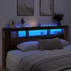 Image de vidaXL Tête de lit à LED vieux bois 220x185x1035cm bois dingénierie 857694