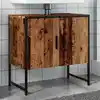 Image de Armoire Lavabo De Salle De Bain Vieux Bois 60x33x60 Cm Vidaxl