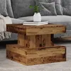 Image de vidaXL Table basse avec lumières LED vieux bois 50x50x40 cm table dappoint table de salon table latérale bout de 857712