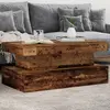 Image de Table Basse Avec Lumières Led Vieux Bois 90x50x40 Cm Vidaxl