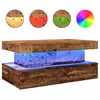 Image de Vidaxl table basse avec lumières led vieux bois 90x50x40 cm