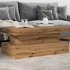 Image de vidaXL Table basse avec lumières LED chêne artisanal 90x50x40 cm table dappoint table de salon table latérale bout de 857715