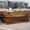 Image de vidaXL Table basse avec lumières LED vieux bois 90x50x40 cm table dappoint table de salon table latérale bout de 857718