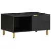 Image de vidaXL Table basse Noir 80x50x40 cm Bois dingénierie table latérale table de salon table daccent bout de canapé table 4017652