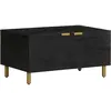 Image de Table Basse Noir 80x50x40 Cm Bois D'ingénierie Vidaxl