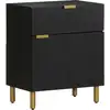 Image de Table De Chevet Noir 50x33x60 Cm Bois D'ingénierie Vidaxl