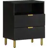 Image de Table De Chevet Noir 50x33x62 Cm Bois D'ingénierie Vidaxl