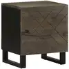 Image de Table De Chevet Noir 40x33x46 Cm Bois De Manguier Solide Vidaxl
