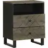 Image de Table De Chevet Noir 50x33x62 Cm Bois De Manguier Solide Vidaxl