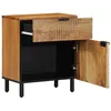 Image de Table de chevet - Acacia massif - 1 tiroir - 2 compartiments - 50x33x60 cm