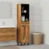 Image de Armoire De Salle De Bain Marron 38 X 33 X 160 Cm Vidaxl