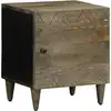 Image de Table De Chevet Gris Clair 40x33x46 Cm Bois De Manguier Solide Vidaxl
