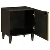 Image de Vidaxl table de chevet noir et or 40 x 33 x 46 cm bois d'ingénierie