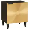 Image de Vidaxl table de chevet 2 pcs noir et or 40 x 33 x 46 cm