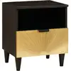 Image de Table De Chevet Noir Et Or 40 X 33 X 46 Cm Bois D'ingénierie Vidaxl