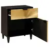 Image de Vidaxl table de chevet noir et or 50 x 33 x 60 cm bois d'ingénierie