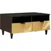 Image de Table Basse Noir Et Or 40 X 33 X 46 Cm Bois D'ingénierie Vidaxl
