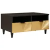 Image de Table basse Vidaxl Table basse Noir et or 80 x 54 x 40 cm bois de manguier massif