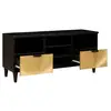 Image de Vidaxl meuble tv noir et or 100 x 33 x 46 cm bois d'ingénierie