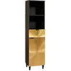 Image de Cabinet De Salle De Bain Avec Porte Noir Et Or 38 X 33 X 160 Cm Vidaxl