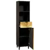 Image de Vidaxl cabinet de salle de bain avec porte noir et or 38 x 33 x 160 cm