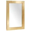 Image de Miroir de salle de bain moderne - vidaXL - Noir et Or - 50x70 cm - Finition brillante - Cadre en bois de manguier massif