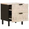 Image de Vidaxl cabinet de chevet blanc 40 x 33 x 46 cm bois de mangue massif