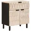 Image de Cabinet De Chevet Blanc 50 X 33 X 60 Cm Bois De Mangue Massif Vidaxl