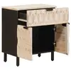 Image de Vidaxl cabinet de chevet blanc 50 x 33 x 60 cm bois de mangue massif
