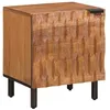 Image de Table de chevet en bois de mangue - vidaXL - Marron - 40x33.5x46 cm - Rangement spacieux - Design intemporel