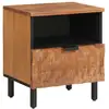 Image de Vidaxl cabinet de chevet avec tiroir 2 pcs marron 40 x 33 x 46 cm