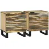 Image de Table De Chevet 2 Pcs Naturel 40 X 33 X 46 Cm Bois D'ingénierie Vidaxl