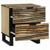 Image de Vidaxl table de chevet naturel 40 x 33 x 46 cm bois d'ingénierie