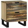 Image de Vidaxl table de chevet 2 pcs naturel 40 x 33 x 46 cm bois d'ingénierie