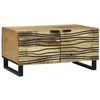 Image de vidaXL Table basse Marron et Noir 80 x 50 x 40 cm Bois dacacia massif Table basse en acacia mobilier moderne4017941